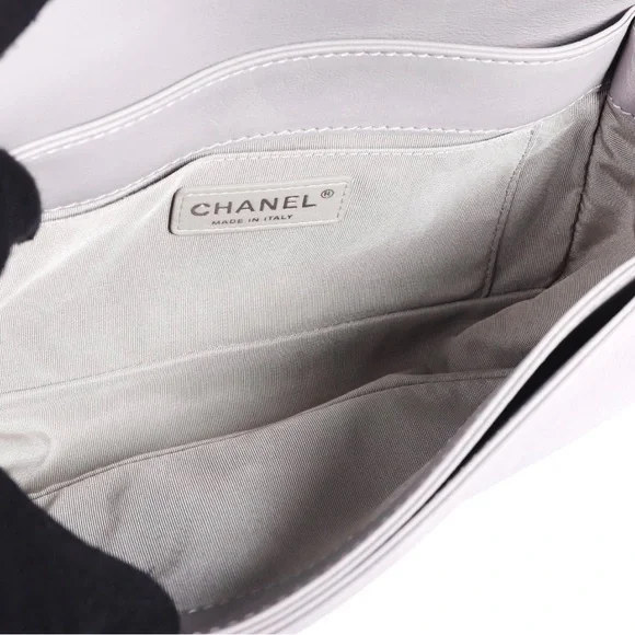 Trendy Grey Chanel Boy Bag - Med- Certificate - Picture 6 of 11